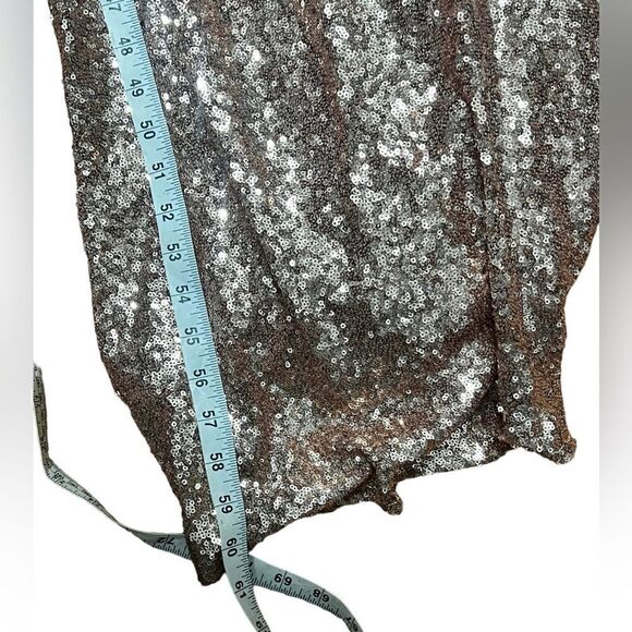 Theia | Kaylee Rose Gold Sequin Gown - Picture 8 of 9